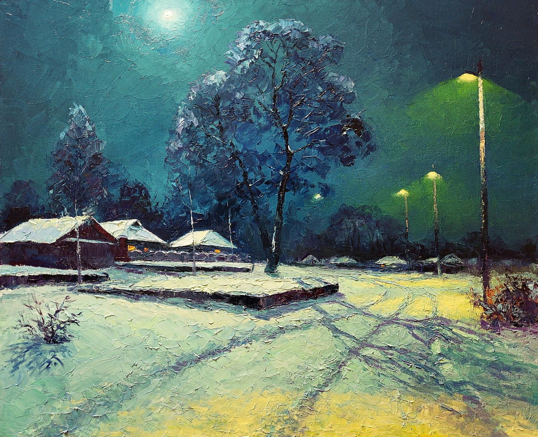 Oil painting What a night Boris Serdyuk