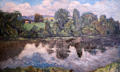 Oil painting Overlay on a summer day Unknown artist