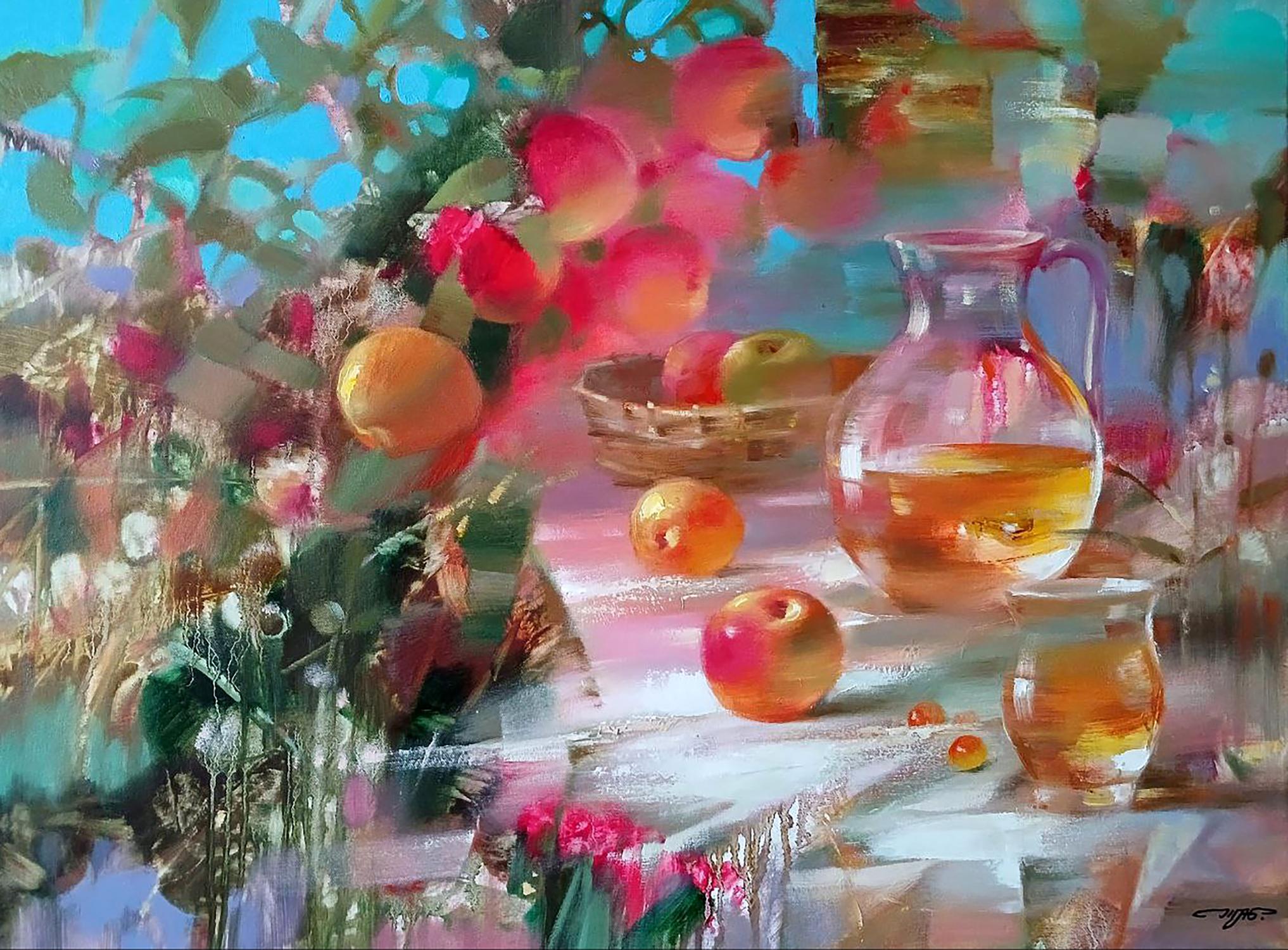 Abstract oil painting Apple Spas Anatoly Tarabanov