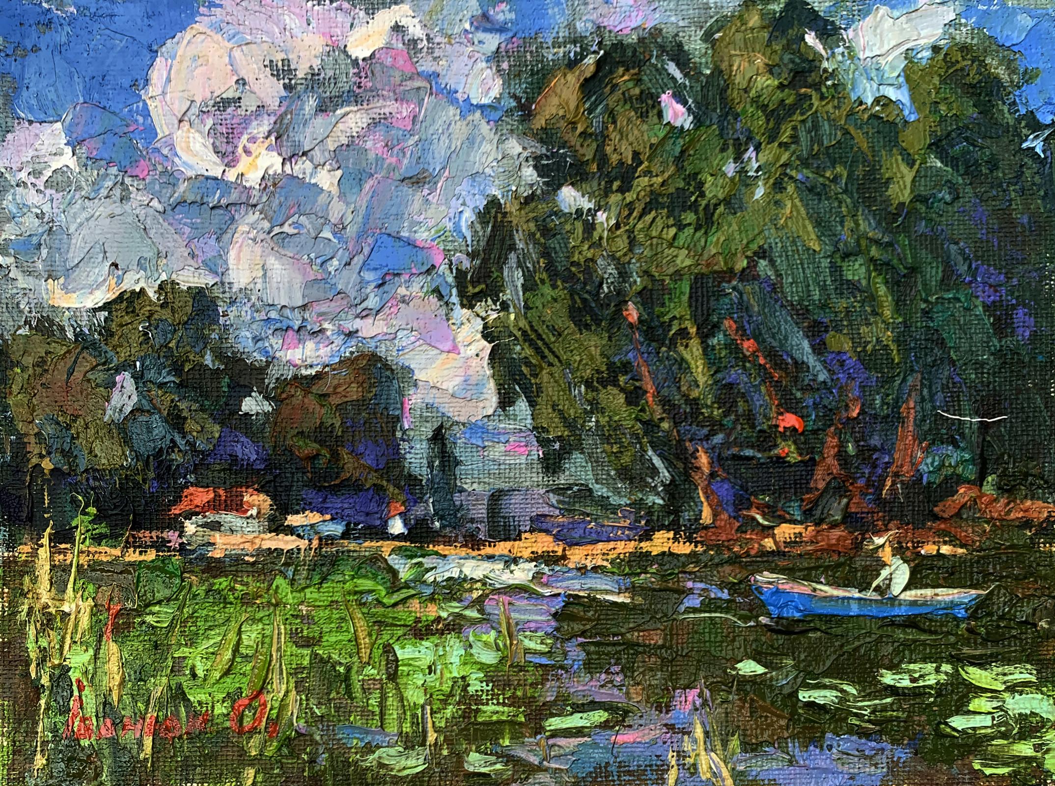 Oil painting Boating holidays Ivanyuk Oleksiy