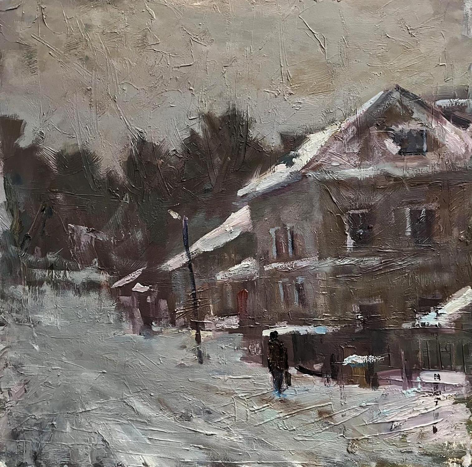 Oil painting City scene Volodymyr Pashchenko