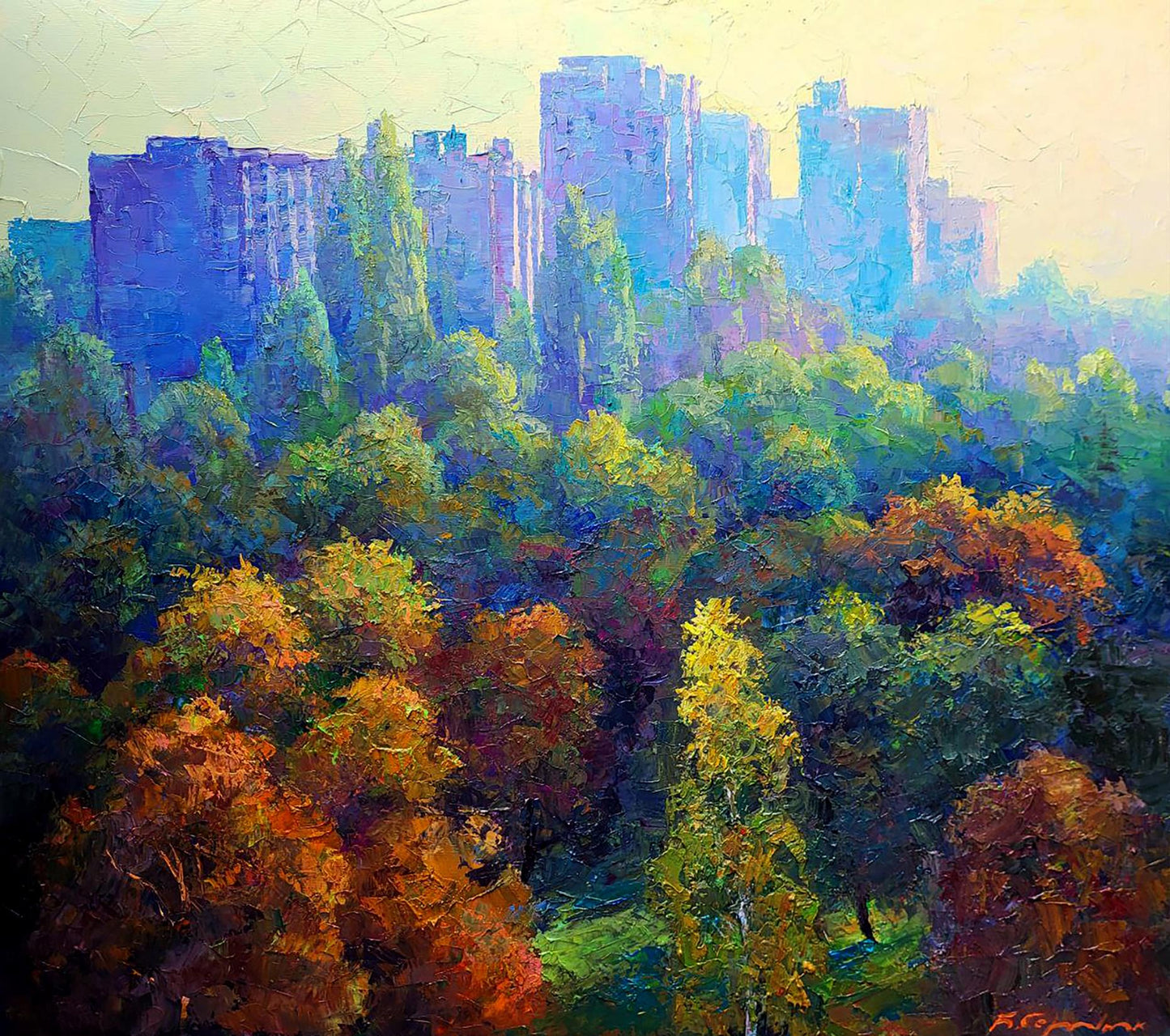 Oil painting Morning in the city Boris Serdyuk