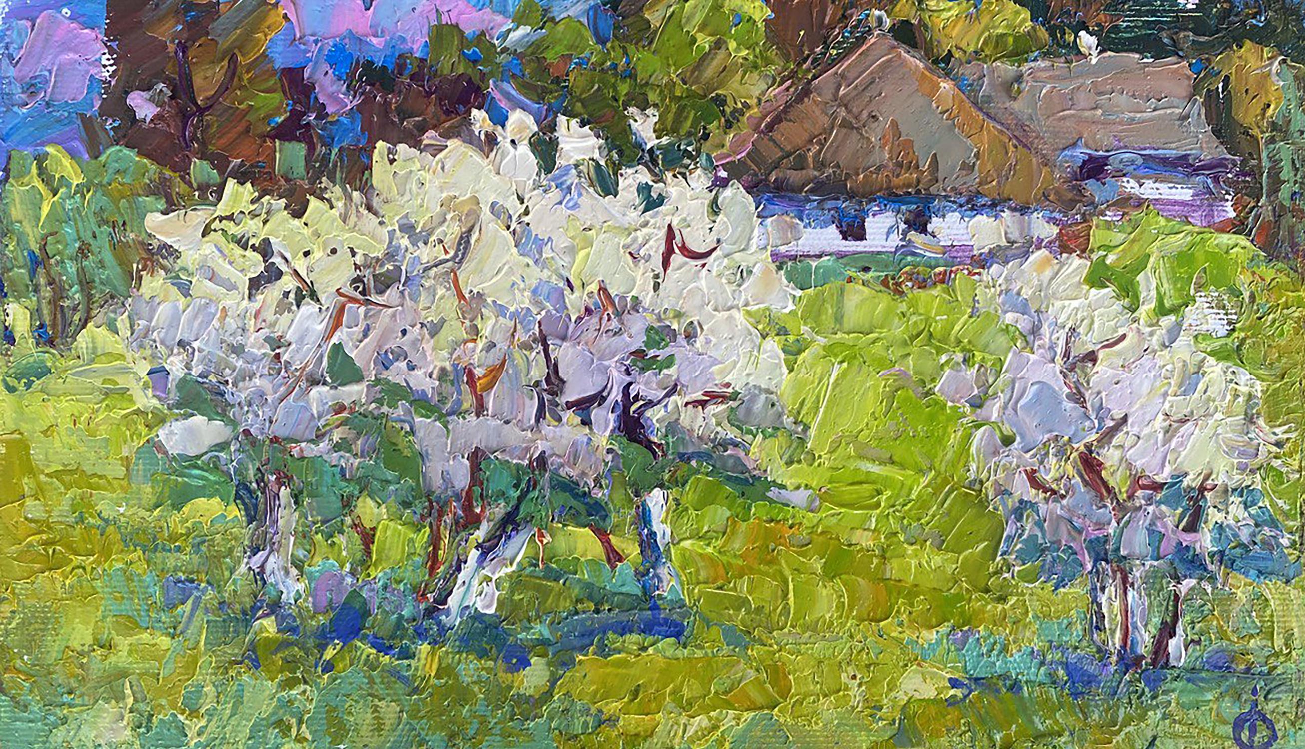 Oil painting Blooming spring Oksana Kalenyuk