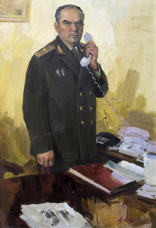 Oil painting Portrait of Major General of the KGB Koval A.S. Soroka Arkady Vasilievich
