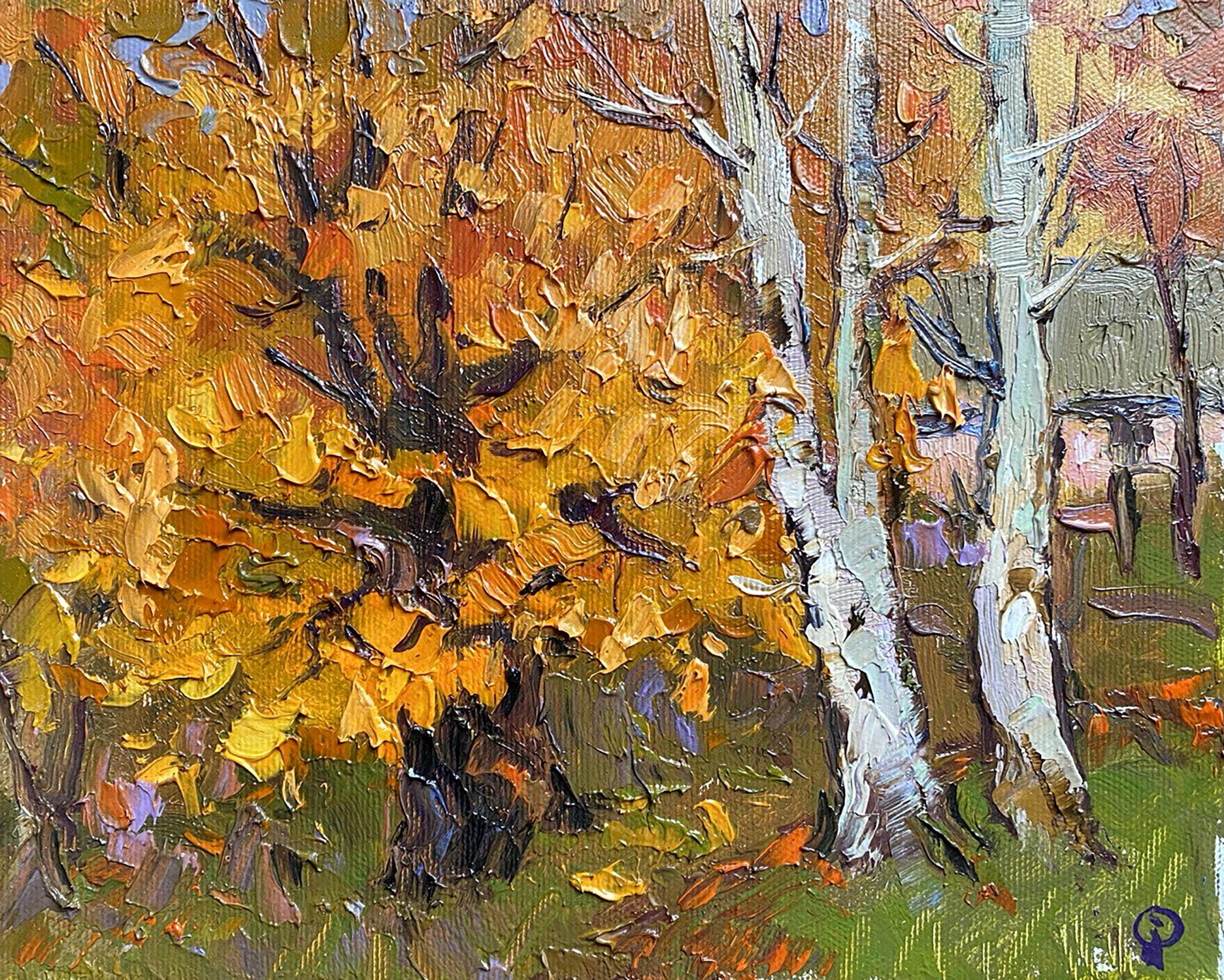 Oil painting Autumn gold Oksana Ivanyuk