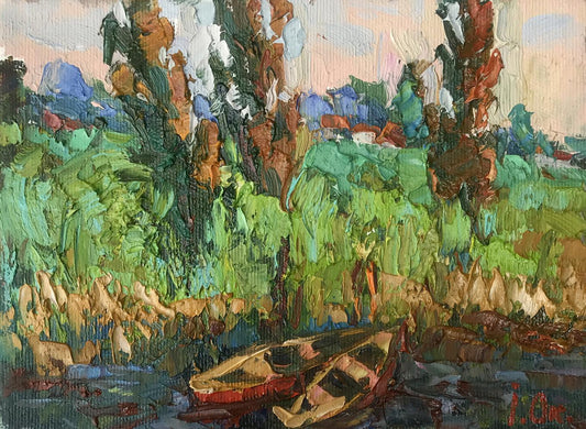 Oil painting Backwater Oksana Ivanyuk