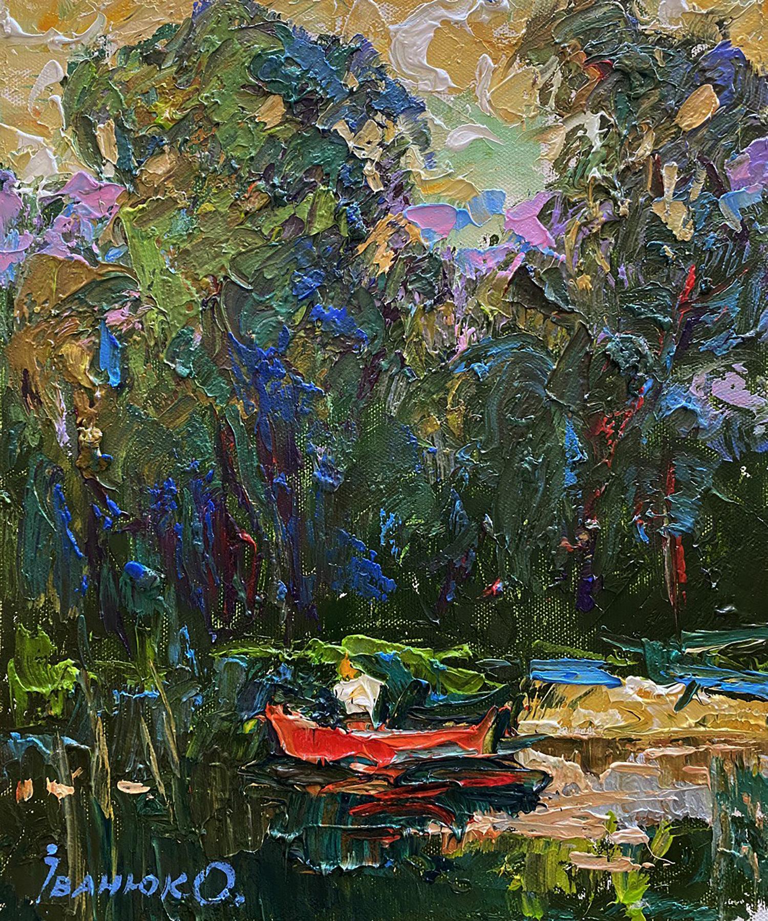 Oil painting Evening boat ride Oleksiy Ivanyuk