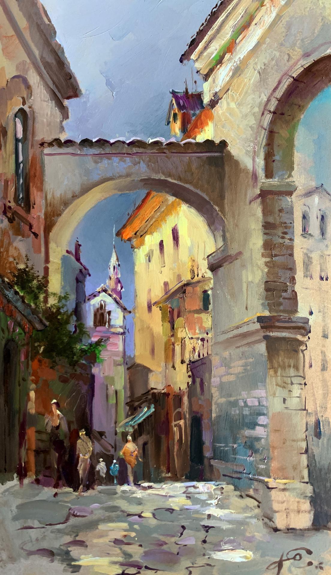 OIl painting Old streets of the city Yuriy Suprunchuk