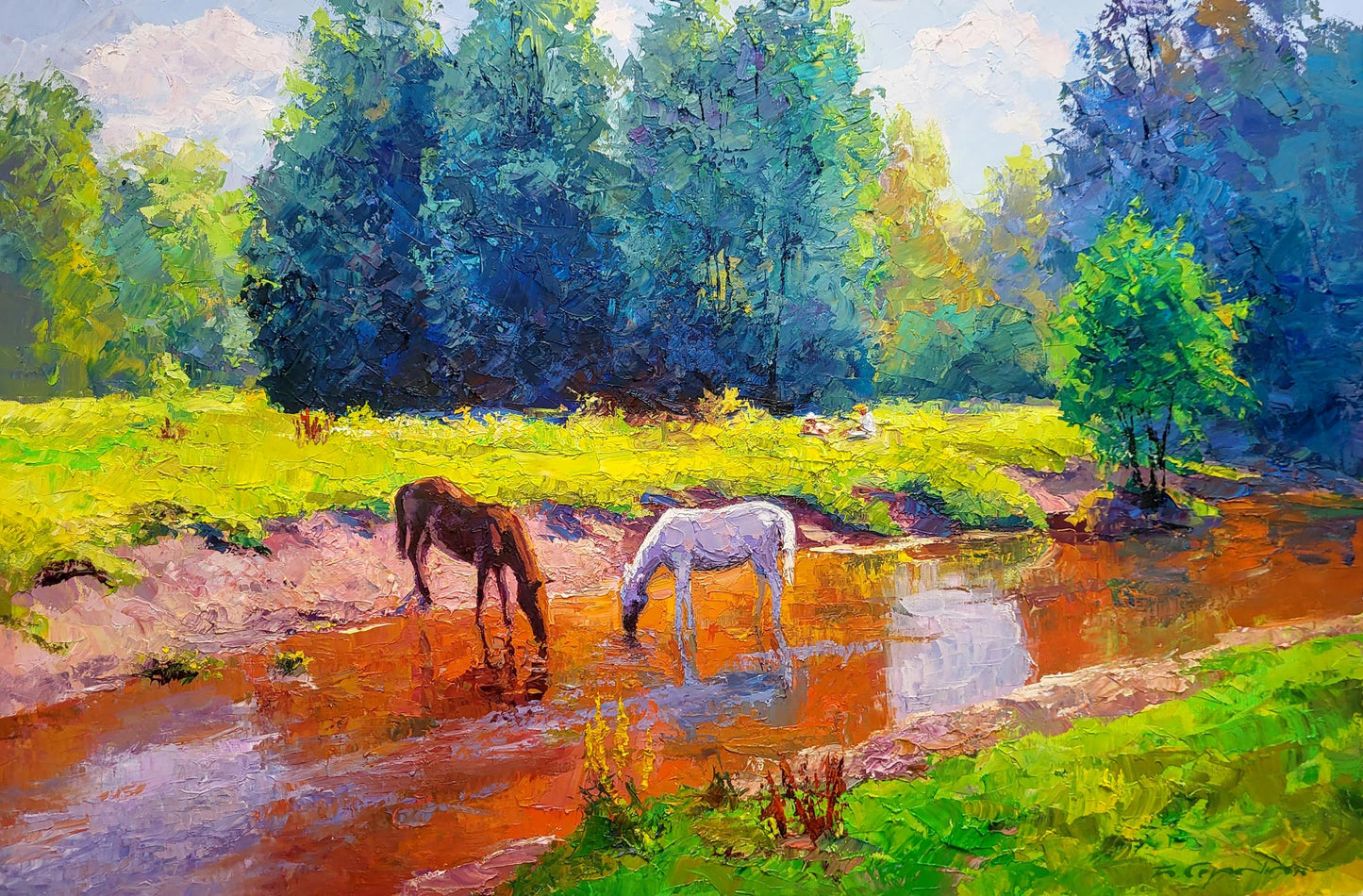 Oil painting Summer afternoon Boris Serdyuk