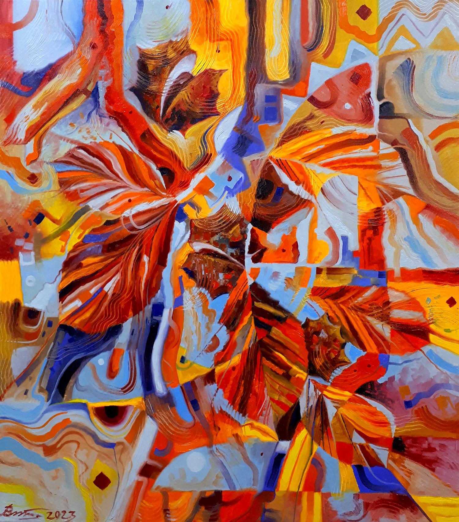 Oil painting Chestnuts in October Sergey Voichenko