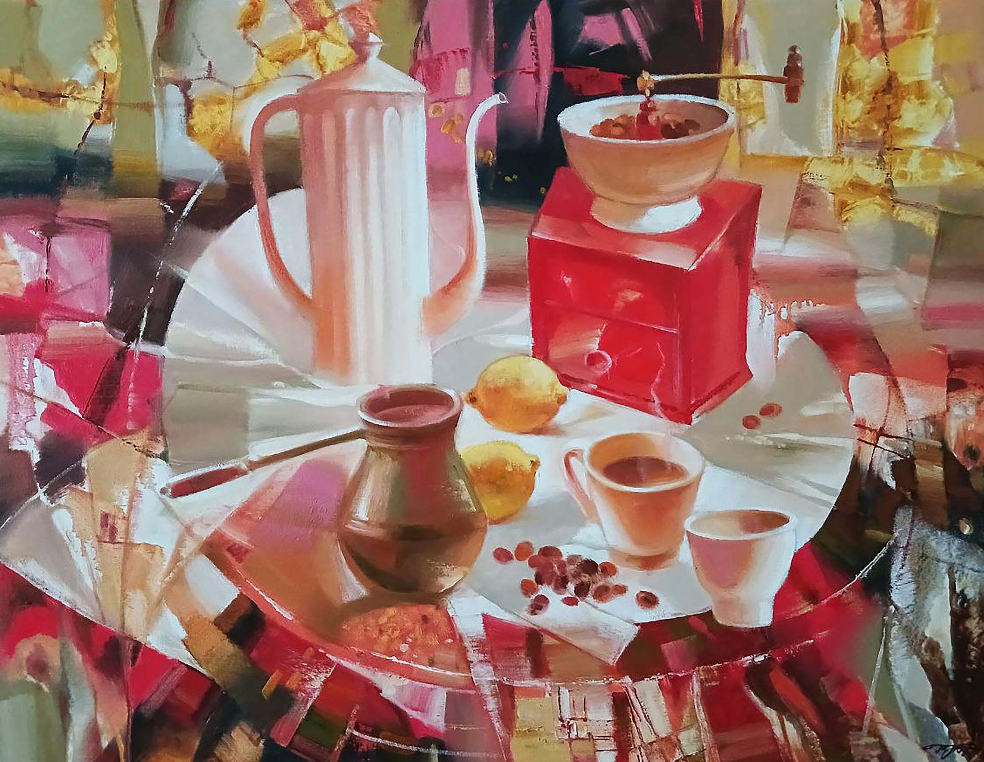 Abstract oil painting Delicious coffee Anatoly Tarabanov