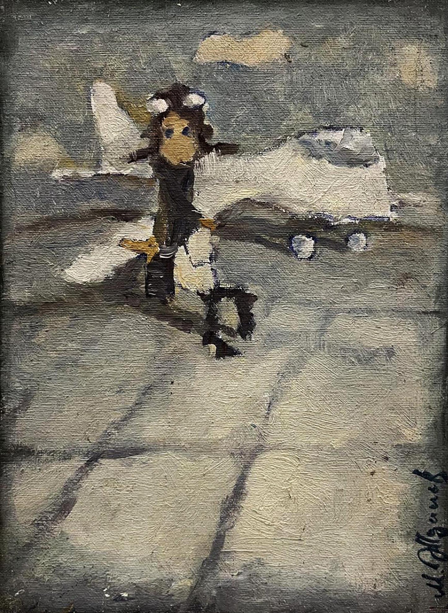 Oil painting Glider Mikhail Zhdanov