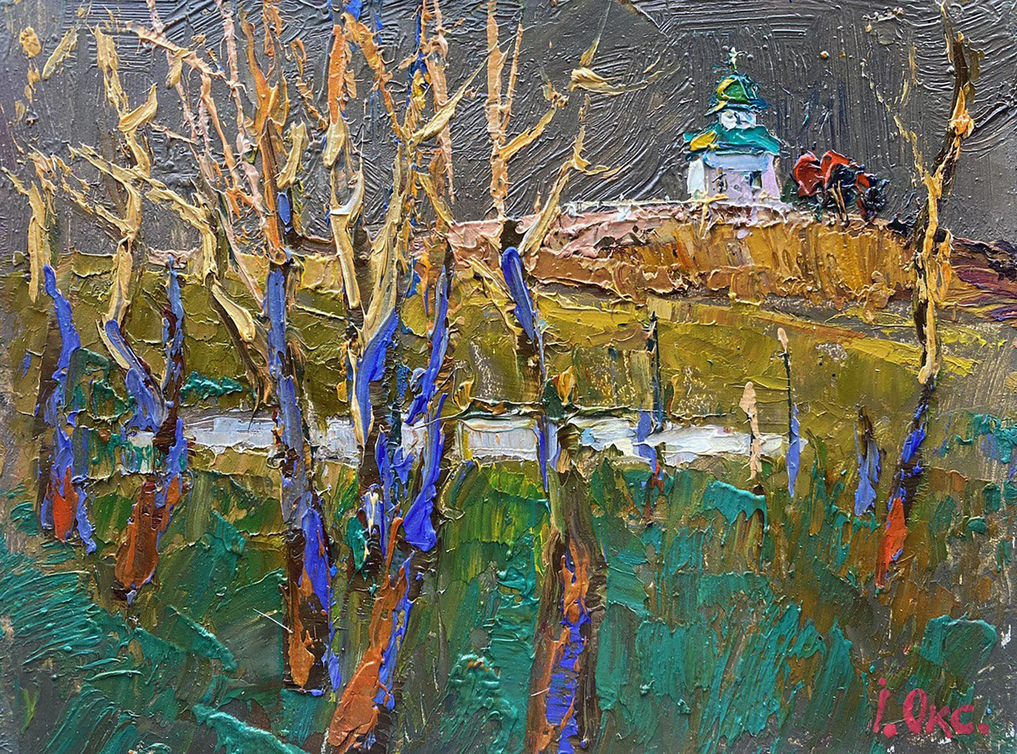 Oil painting Evening bell Oksana Ivanyuk