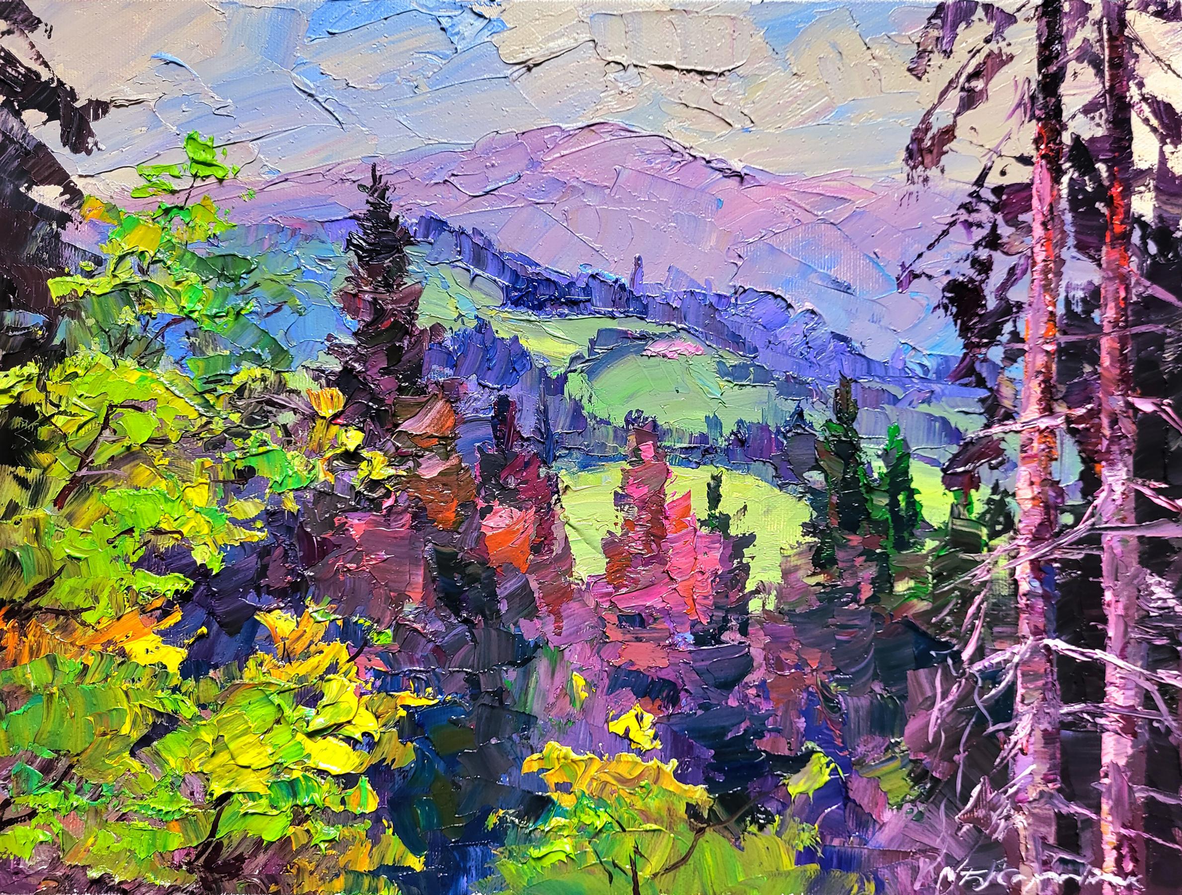 Oil painting In the mountains Boris Serdyuk