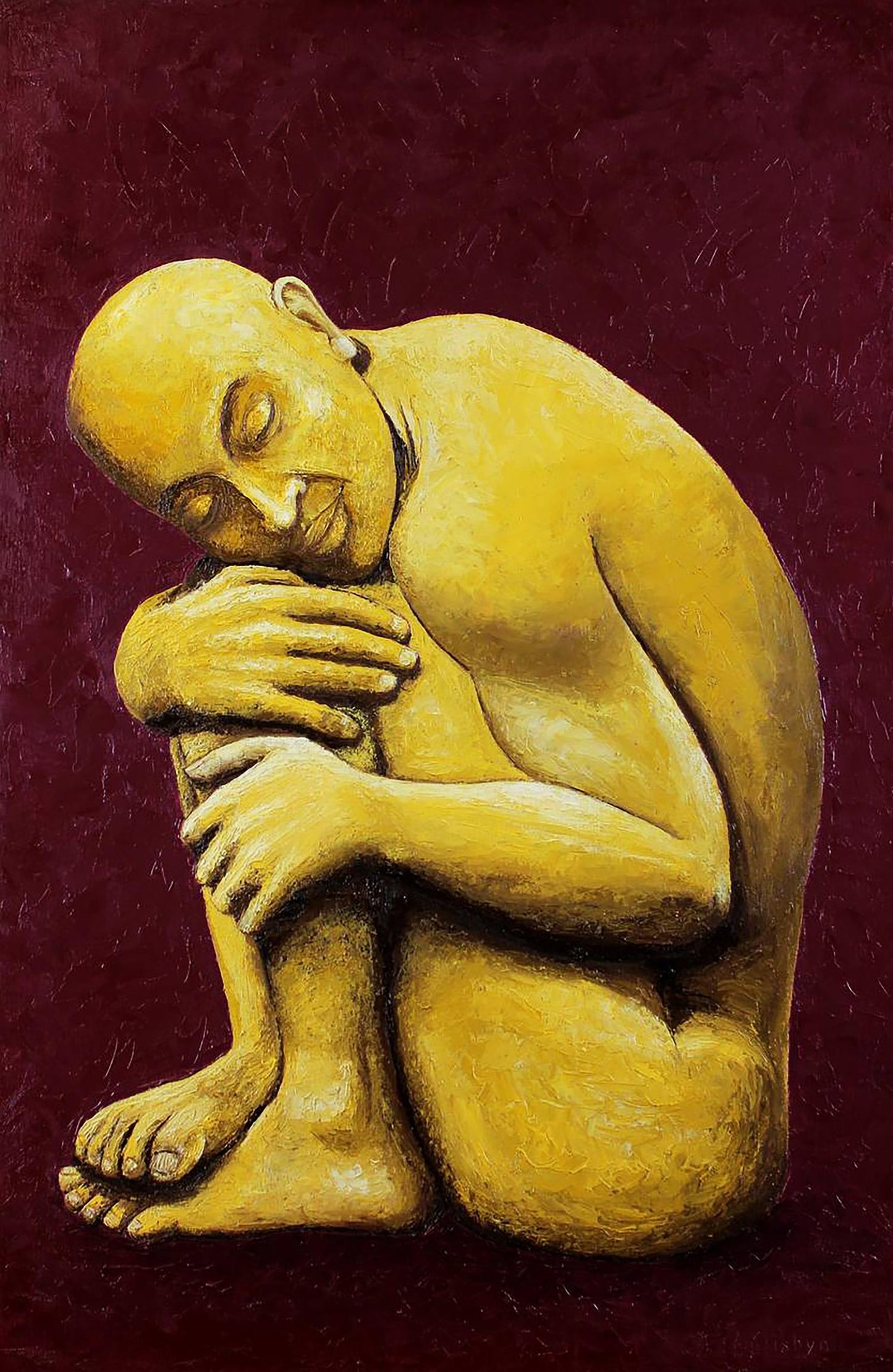 Oil painting Sleeping Buddha Andriy Klishyn