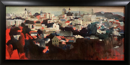 Oil painting Panorama of Chernivtsi Bohdan Makarenko