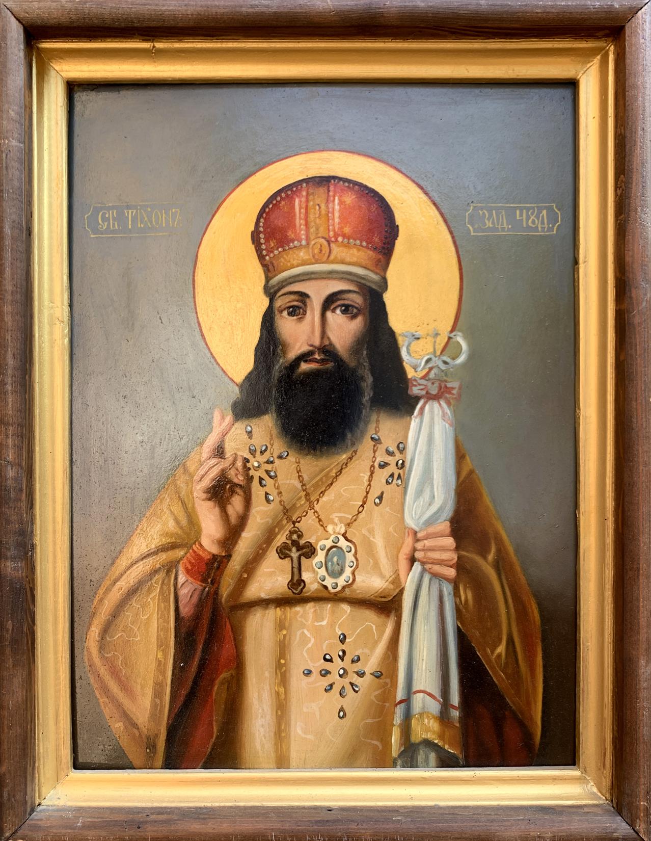 Oil painting Icon of the Saint Oleksandr Gukalov