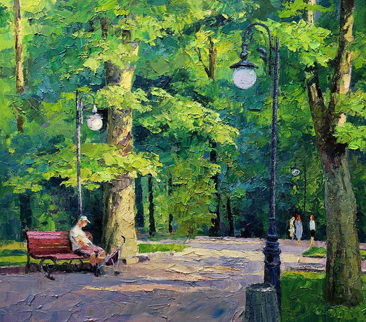 Oil painting In Truskavetsky Park Boris Serdyuk