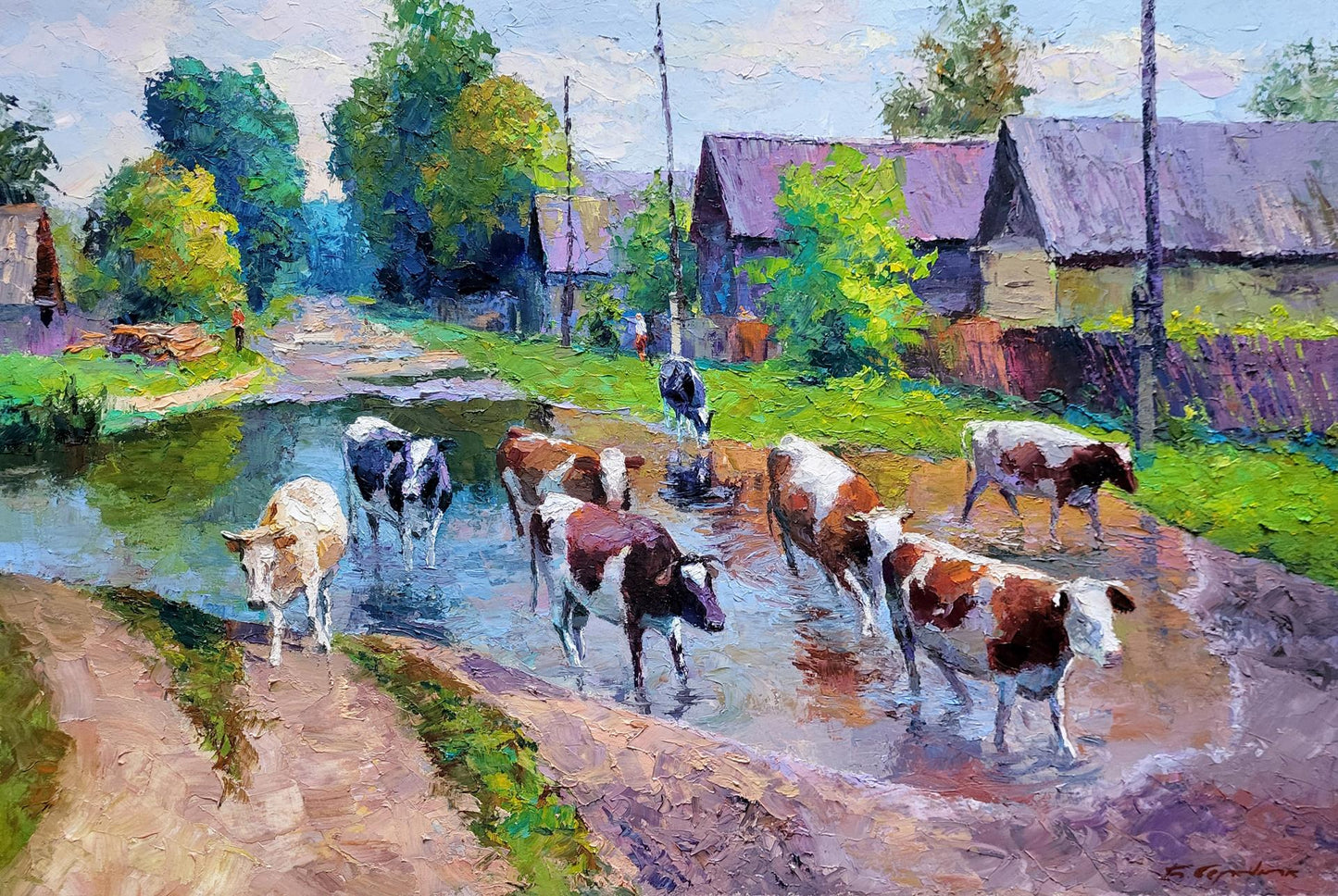 Oil painting Summer day Boris Serdyuk