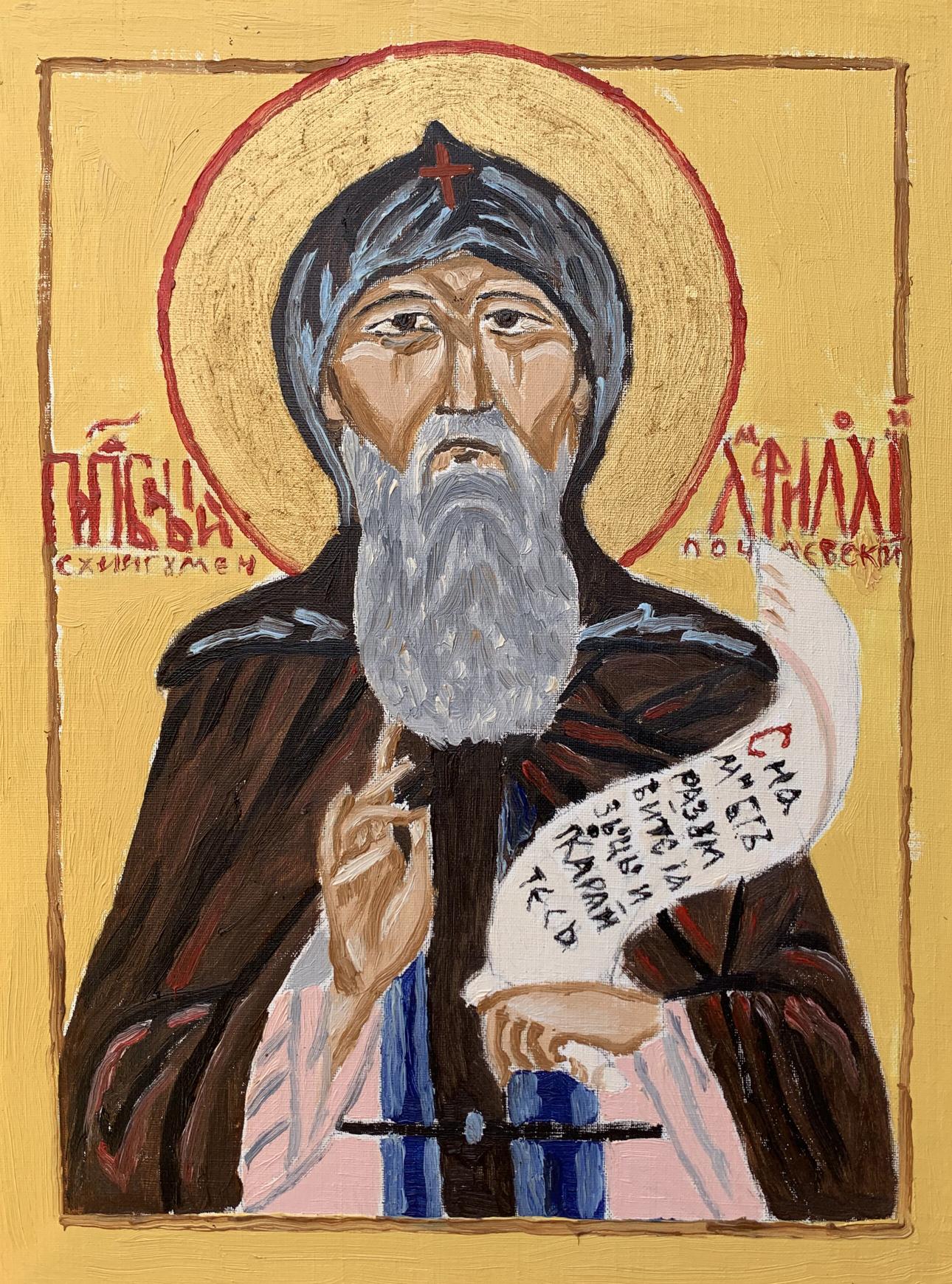 Oil painting Venerable Amphilochius of Pochaev Oleksandr Gukalov