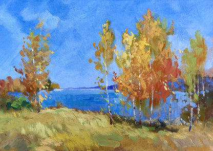 OIl painting Early autumn morning Yuriy Suprunchuk