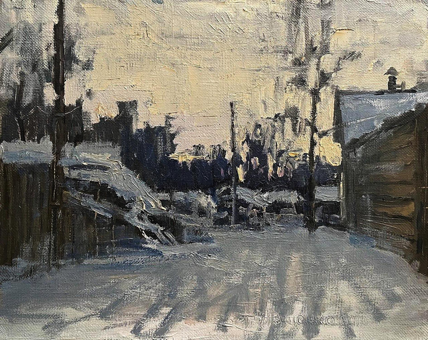 Oil painting Gentle snow Volodymyr Pashchenko