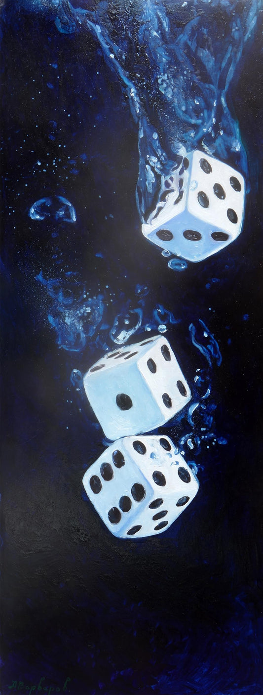 Oil painting They threw the dice Anatoly Varvarov