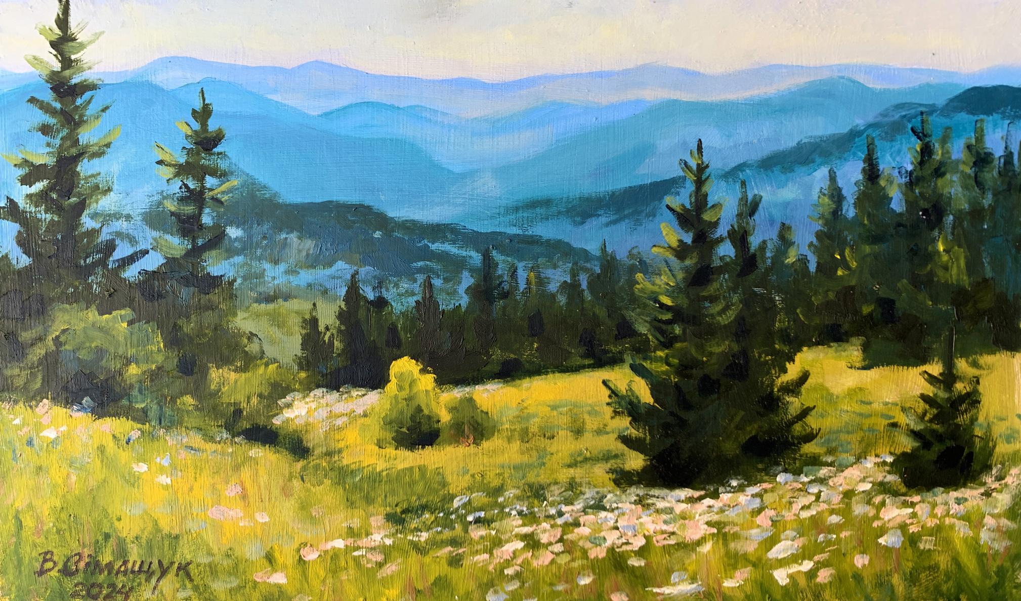 Oil painting Mountain Valley Valentina Simashchuk