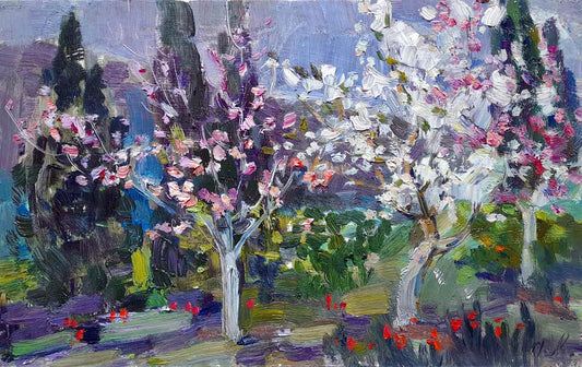 Oi painting The garden is blooming Kovalenko Ivan Mikhailovich