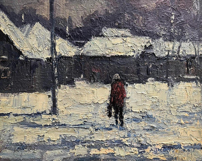 Oil painting Returning home Volodymyr Pashchenko