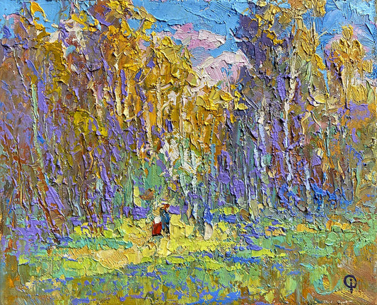 Oil painting Autumn day Oksana Ivanyuk