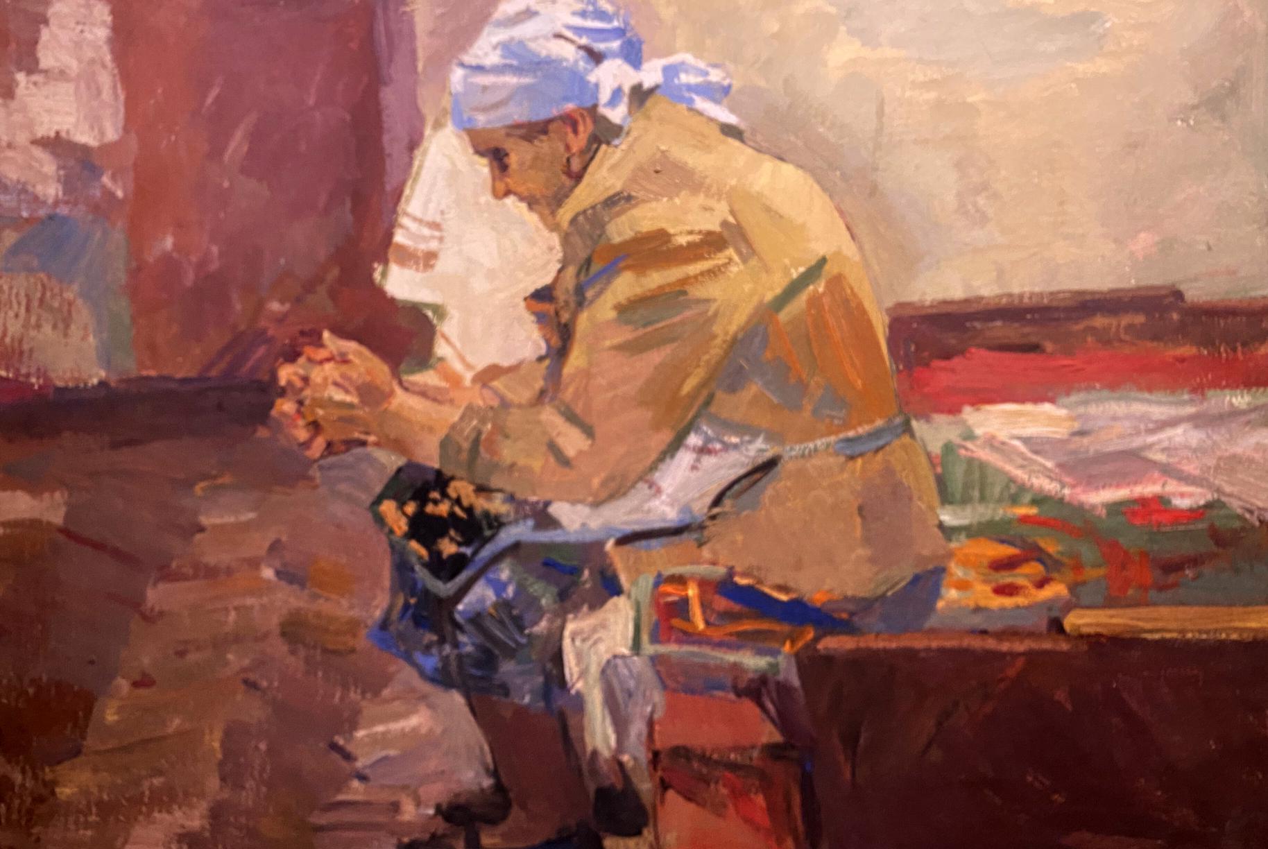 Oil painting Portrait of a grandmother Unknown artist