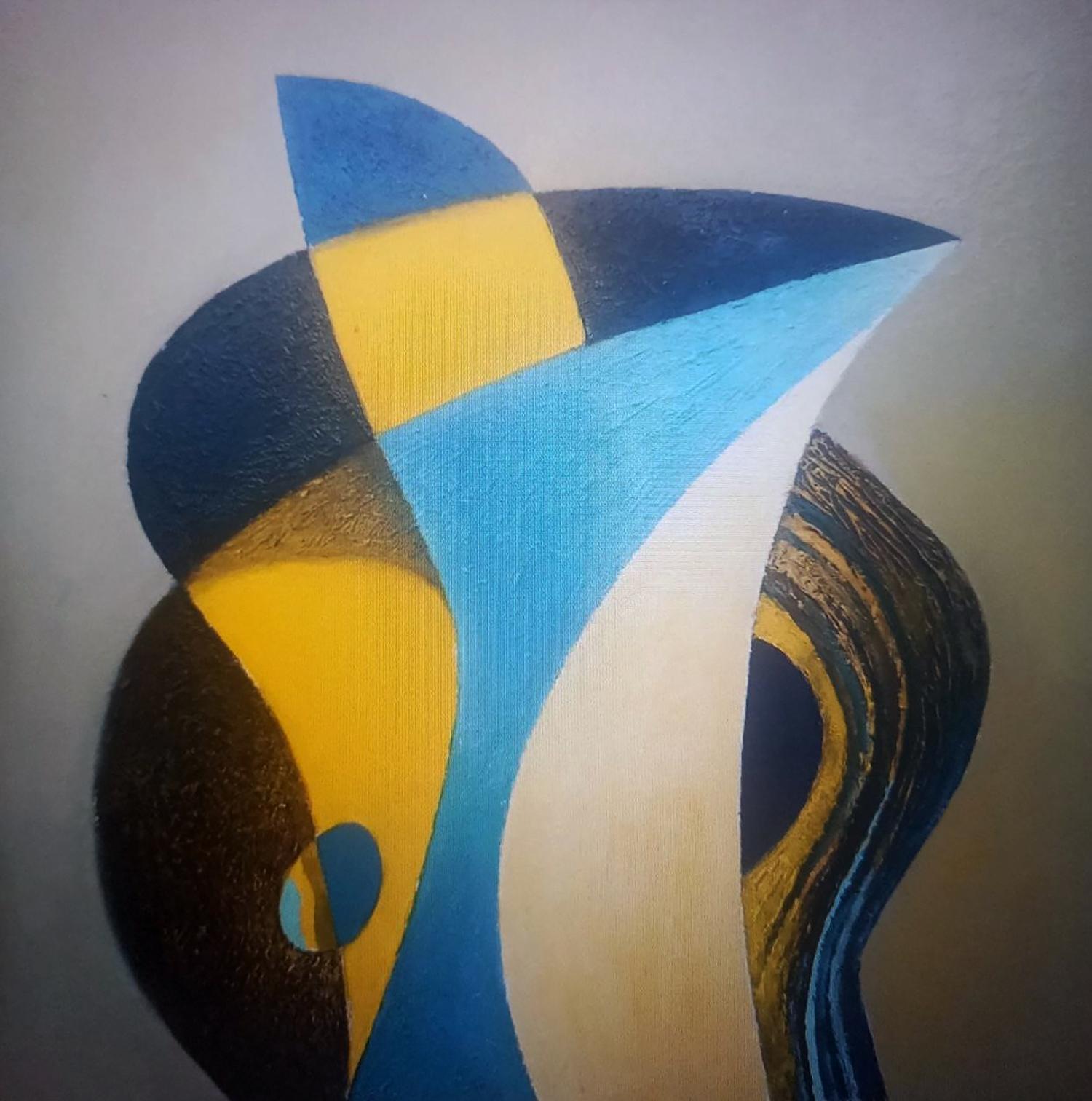 Oil painting Yellow blue vase Alexander Strashevich