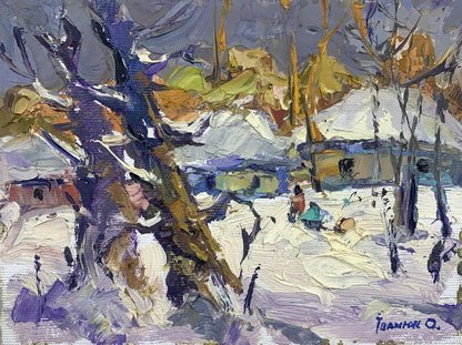 Oil painting Cold Oksana Ivanyuk