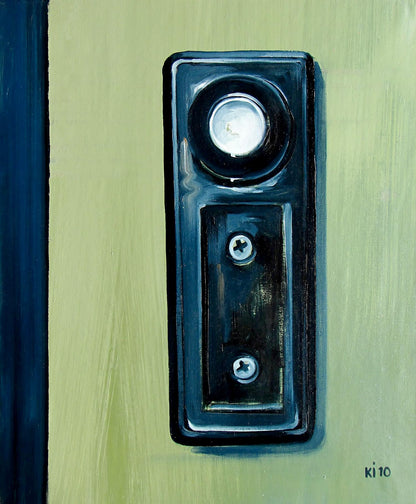 Oil painting Button in the house Igor Konovalov
