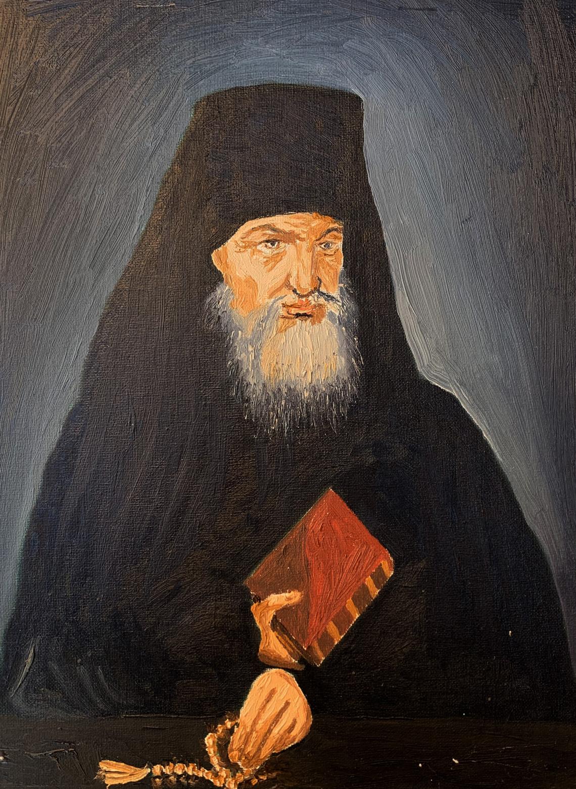 Oil painting Venerable Macarius of Optina Oleksandr Gukalov