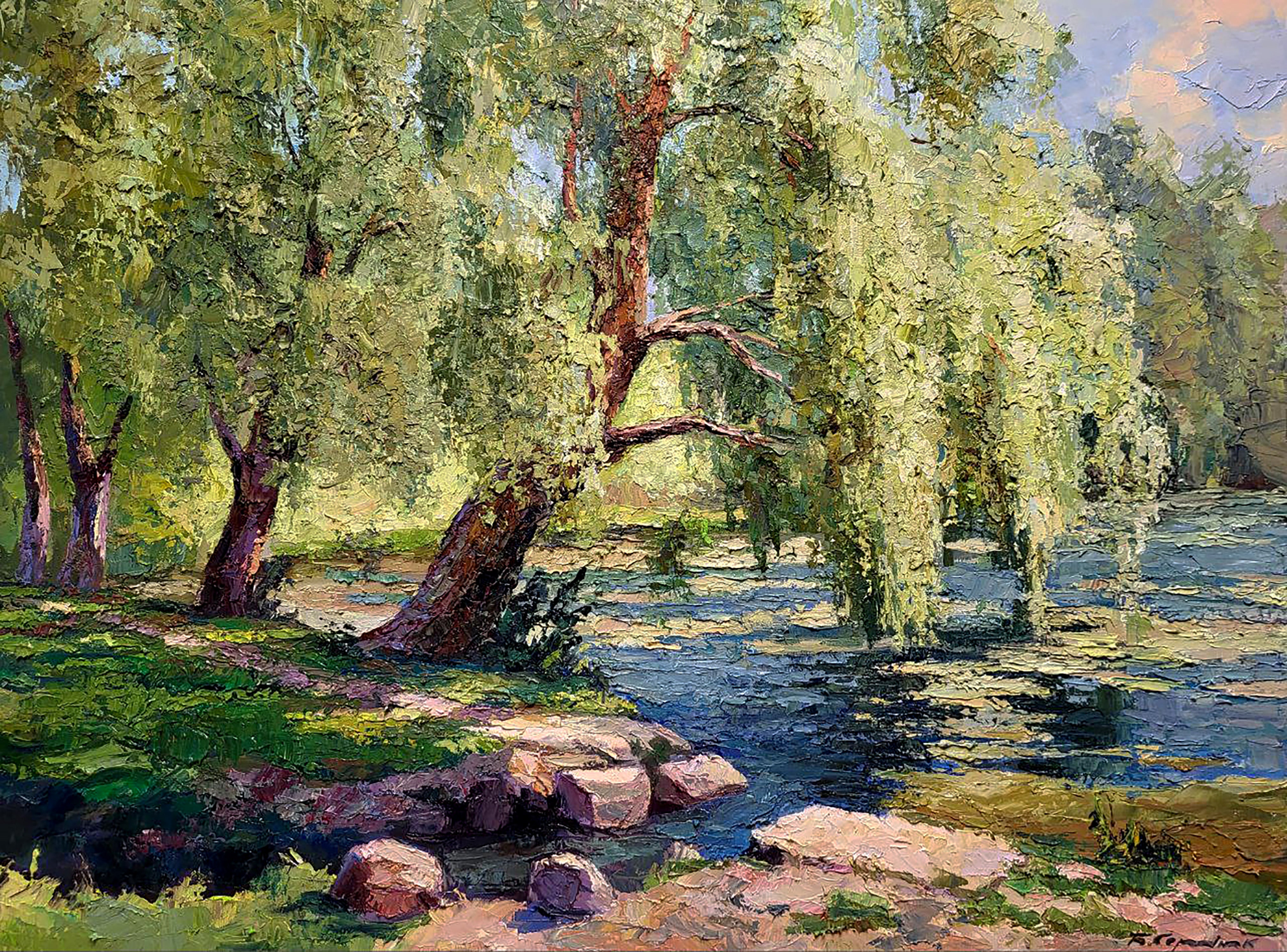 Oil painting Weeping willow / Serdyuk Boris Petrovich