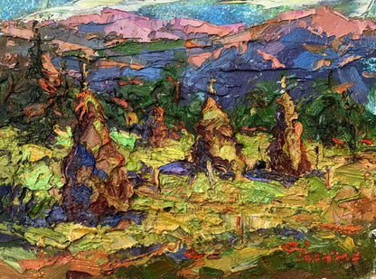 Oil painting Mountain fields Ivanyuk Oleksiy