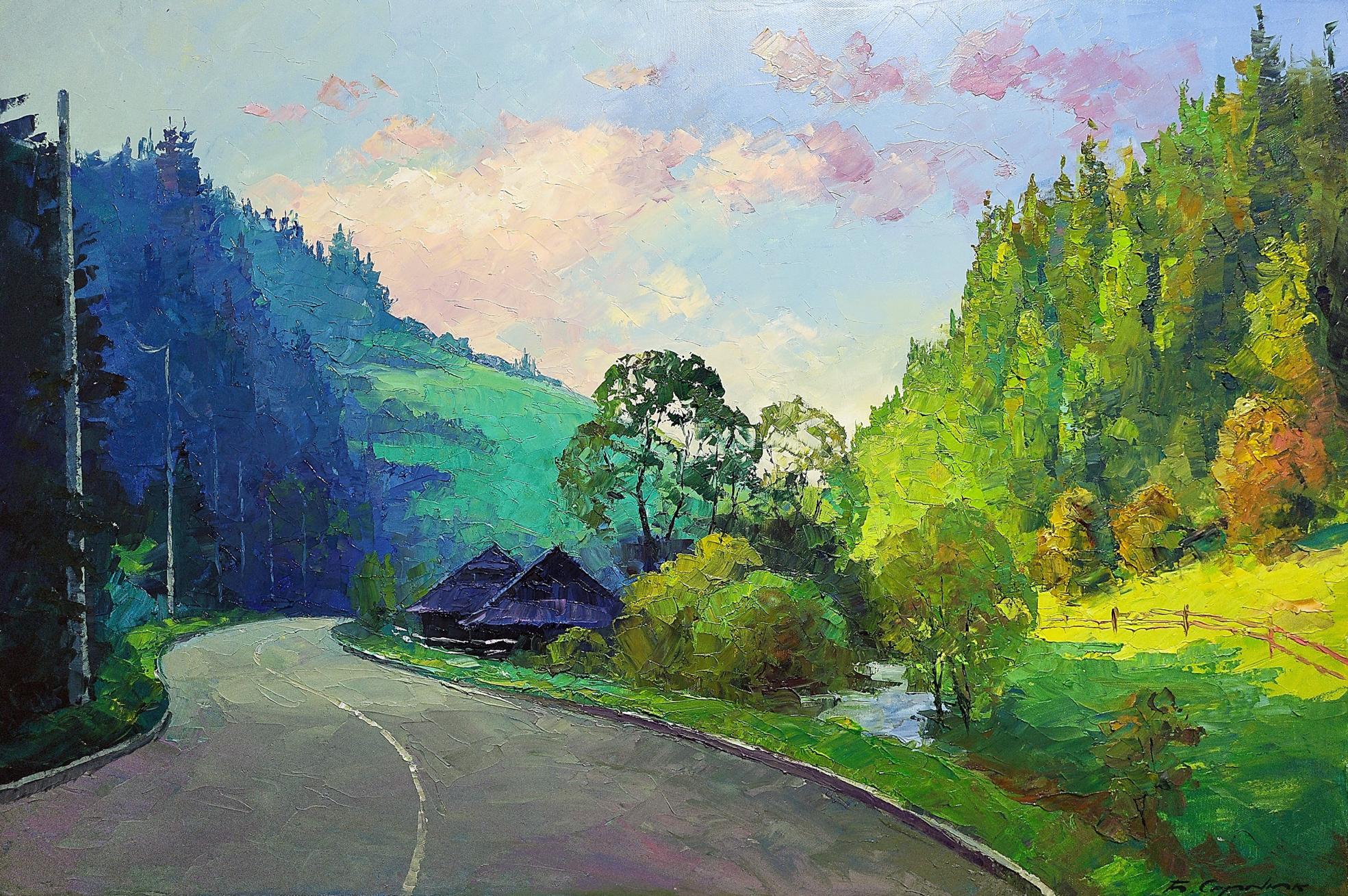 Oil painting Carpathian landscape Boris Serdyuk