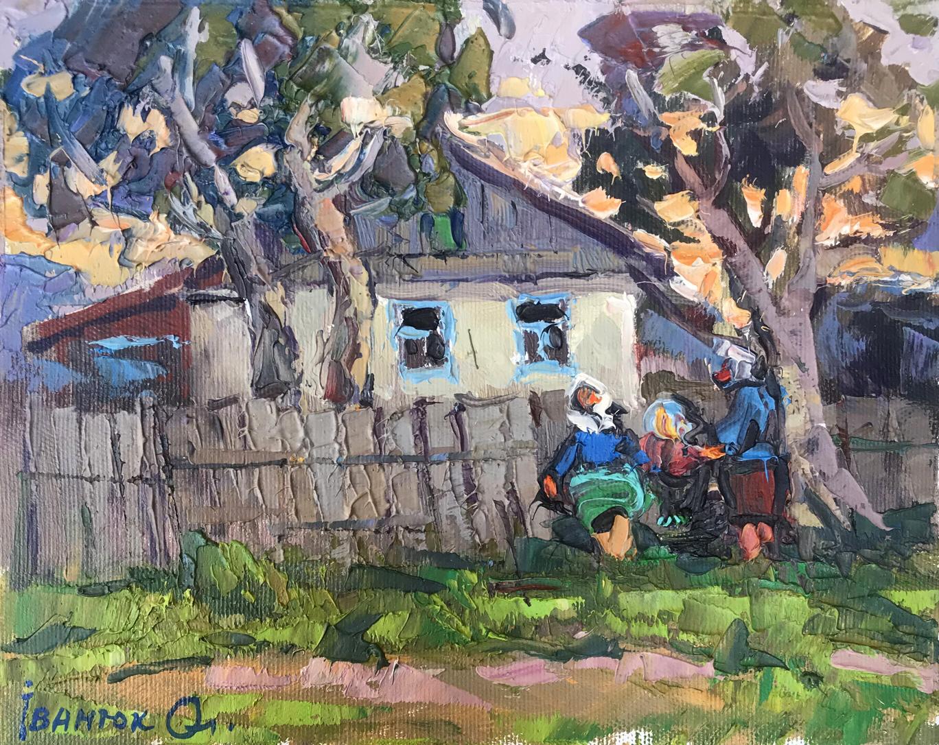 Oil painting Evening gatherings at home Alex Ivanyuk
