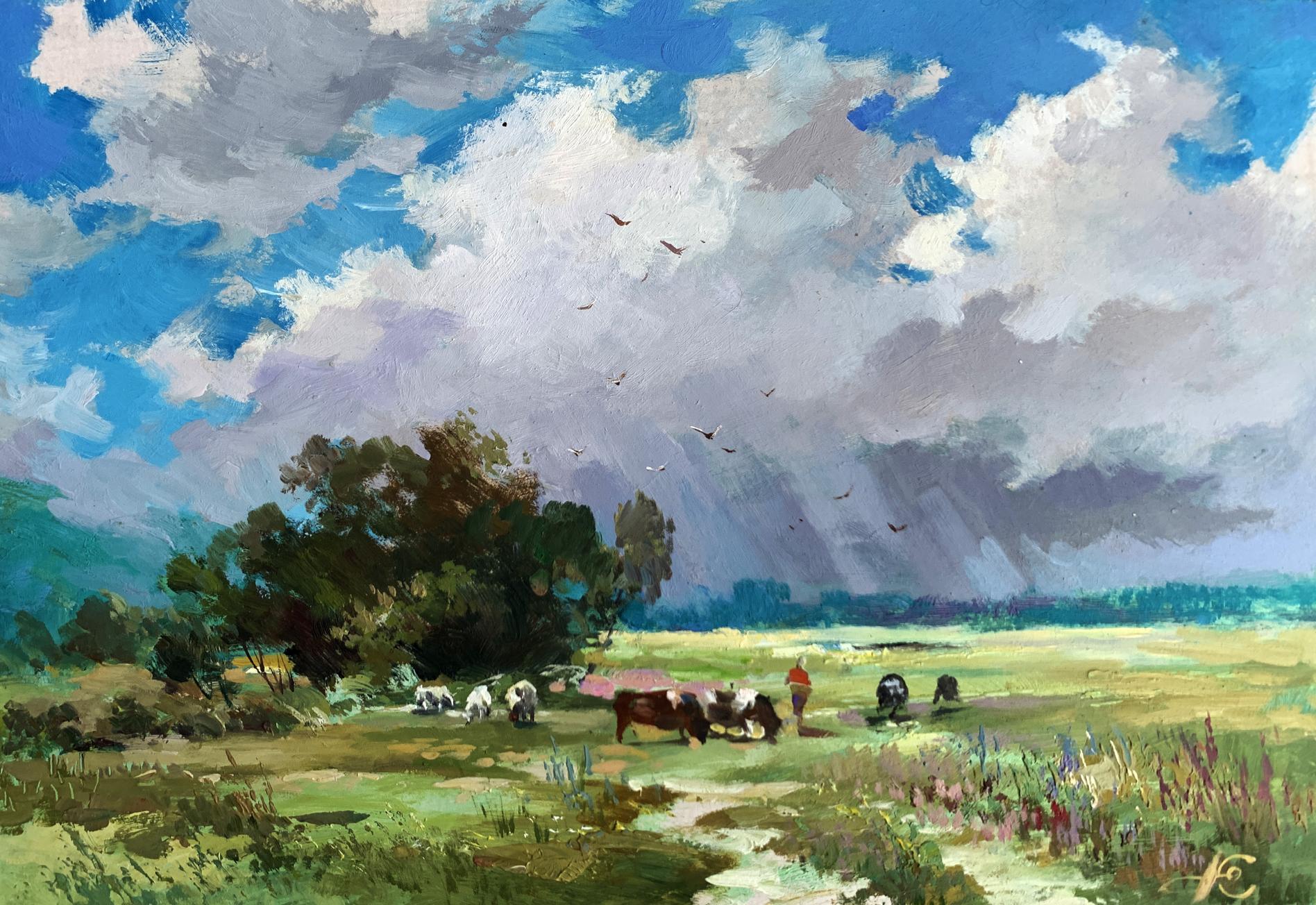 OIl painting Covered with clouds Yuriy Suprunchuk