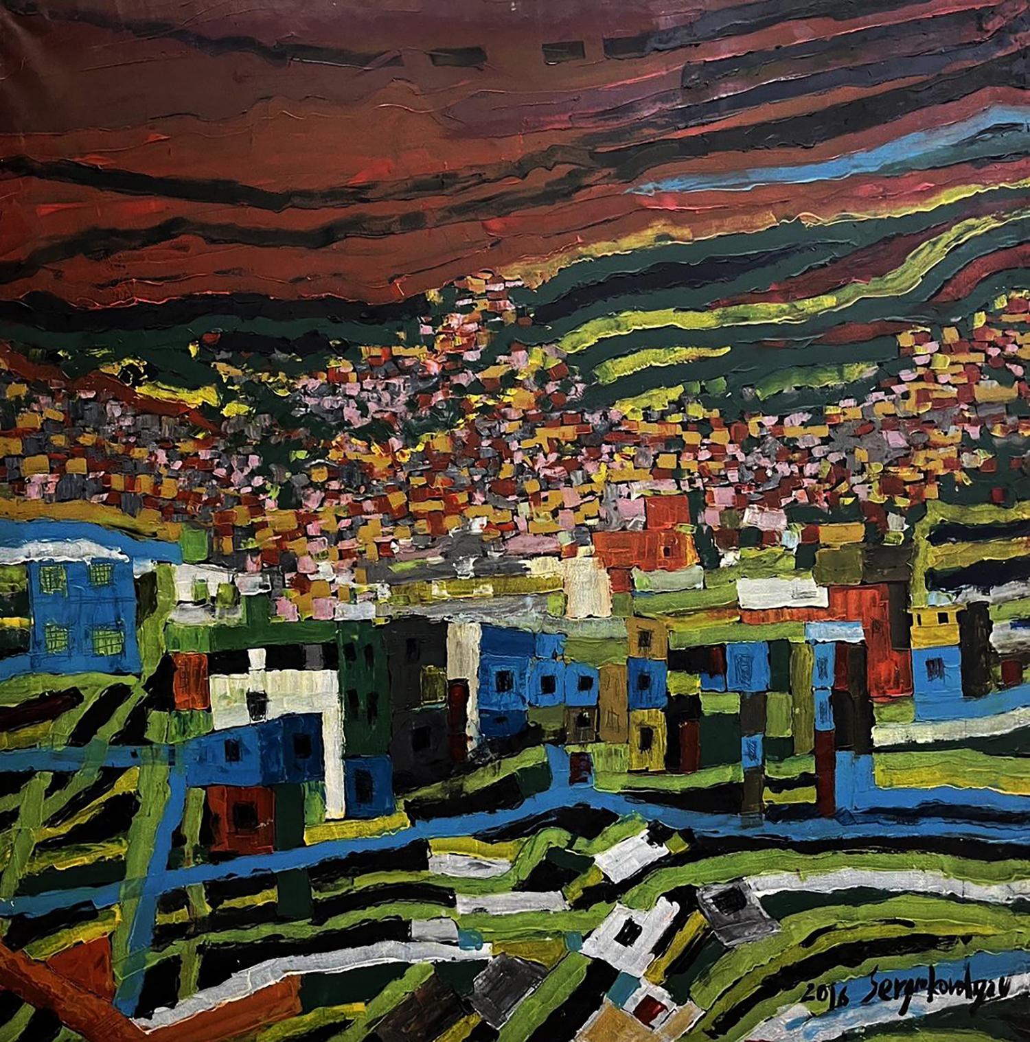 Oil painting Favelas Serhiy Kovalev