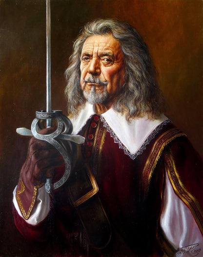 Oil painting Portrait of Robert Plant Valeriy Bulat