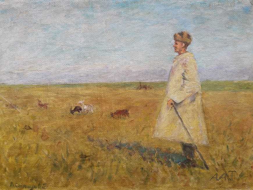 Collectible Ukrainian Painting by Volodymyr Synytskyi – Pastoral Scene (photos & prices on request)