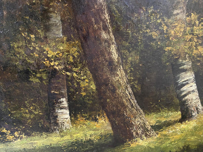 Oil painting Beautiful forest