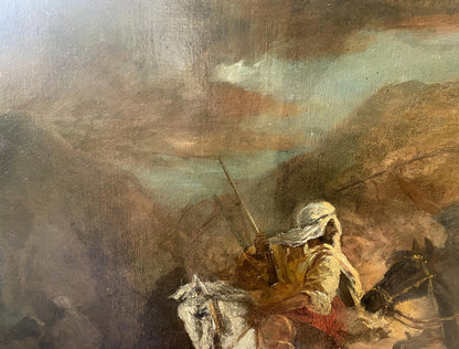 Oil painting Rider in the east European artist