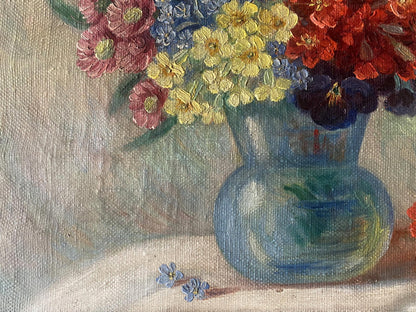 Oil painting Wildflowers European artist