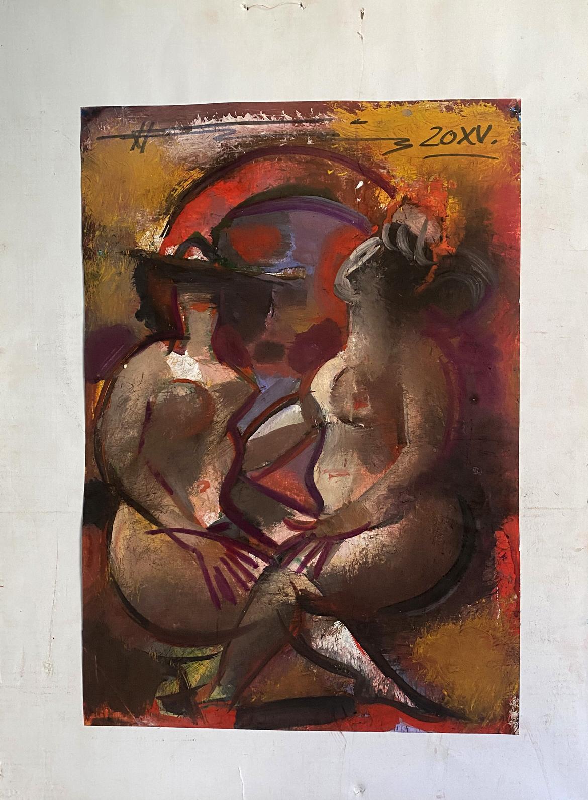 Oil painting Portrait of two naked girls Nikolai Nikolaevich Prokopenko