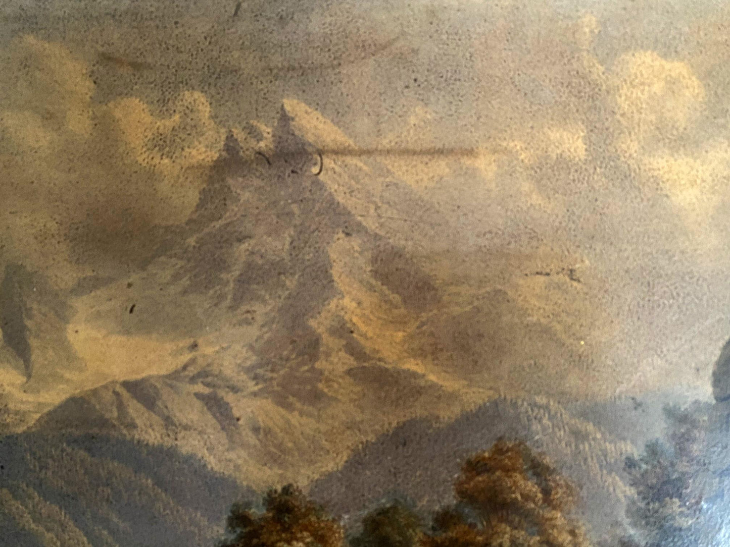 Oil painting Great mountains European artist