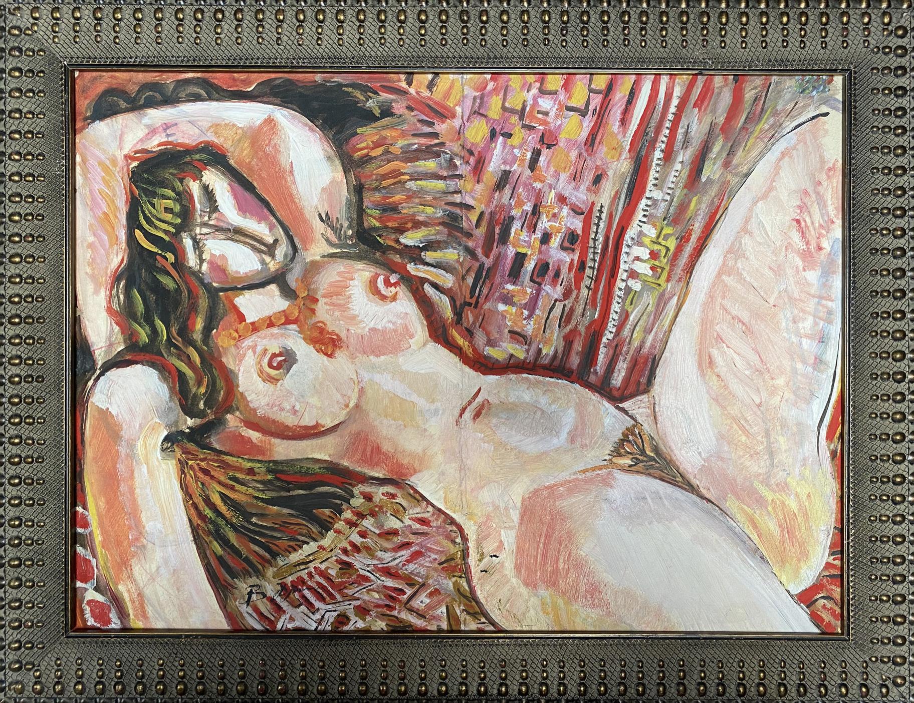 Oil painting Portrait of a naked girl Valentin Dmytrovych Khrushch